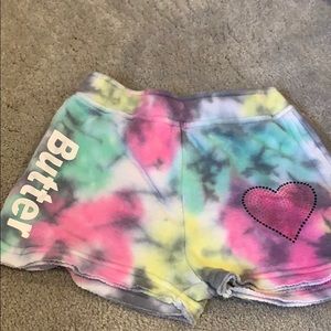 Super soft tye-die shorts made by Butter